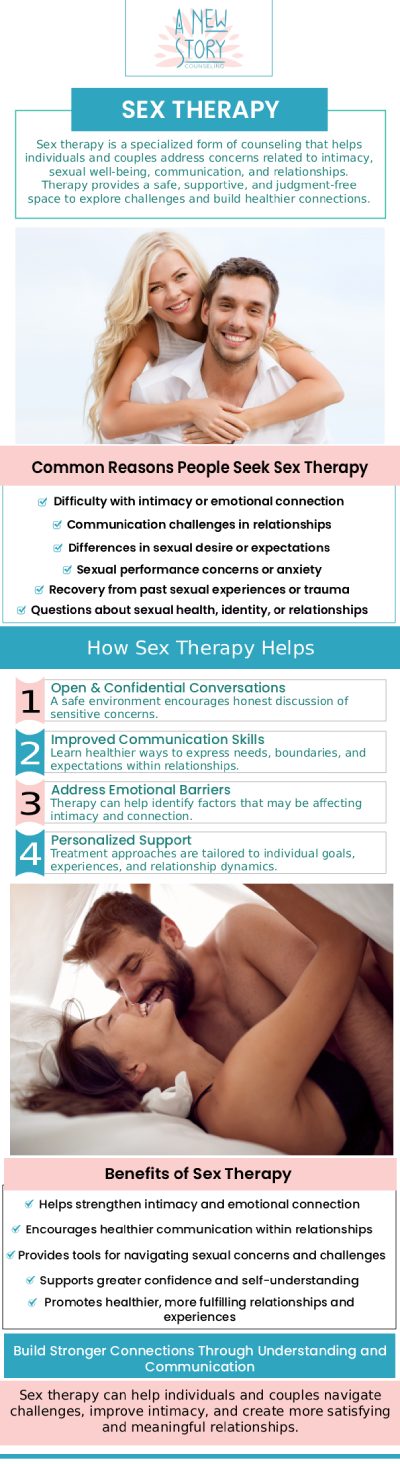 Brooke Zalis offers compassionate and confidential sex therapy services to help individuals and couples address a wide range of sexual concerns. Whether you're facing intimacy issues, sexual dysfunction, or communication barriers in your relationship, our experts provide a safe, non-judgmental space for growth and healing. With a tailored approach to each unique situation, she works with clients to foster better communication, explore desires, and resolve past trauma for a more fulfilling sexual life. For more information, contact us or book an appointment online. We are conveniently located at 825 E Speer Blvd #9, Denver, CO 80218.